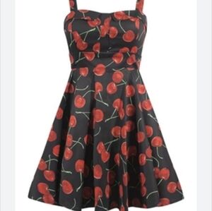 Ixia Vintage Style Cherry Print Dress Small